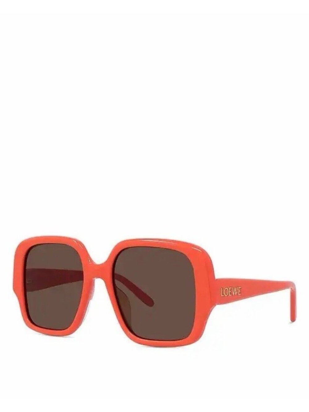 NEW LOEWE Sunglasses Orange Smoke Logo Slim Square 100% Authentic